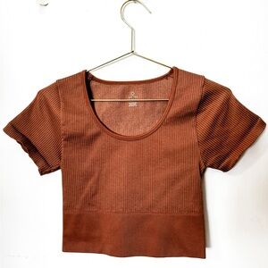 aerie cropped activewear tee